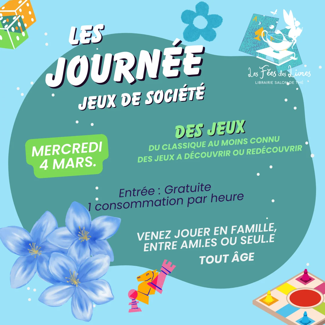 Les journées jeux de société des mercredis continue le 4 mars